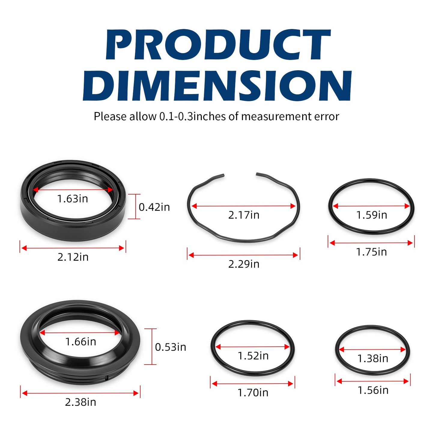 Fork Dust Oil Seal O-Ring Kit for Suzuki V-Strom 650 (2004–2011)