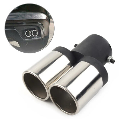 Dual Stainless Steel Exhaust Pipe Tail Muffler Tip for Universal Fit