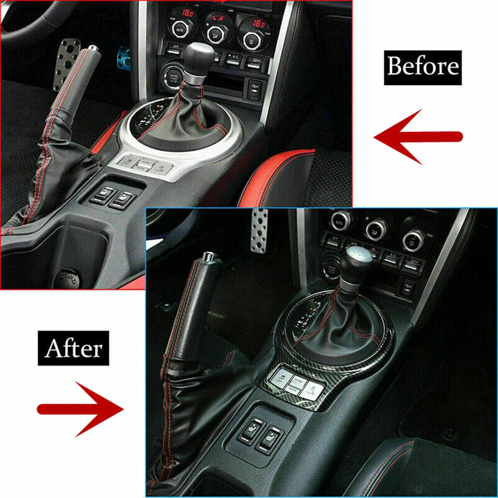 Carbon Fiber Gear Shift Panel Trim for Toyota 86 Subaru BRZ Scion FR-S (2012-2020)