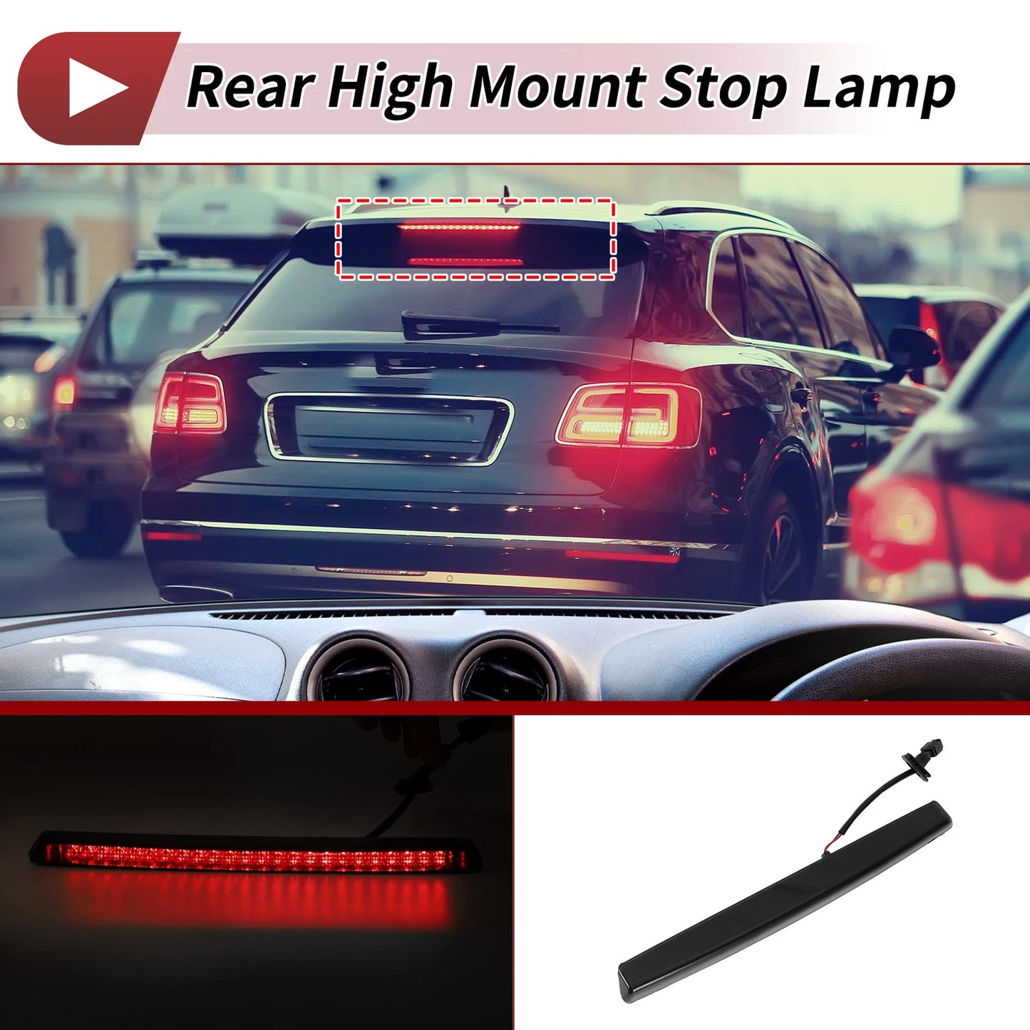 Black LED Third Brake Light for VW Golf Mk5/GTI/R32 (2005–2009) No. 1K8945087D