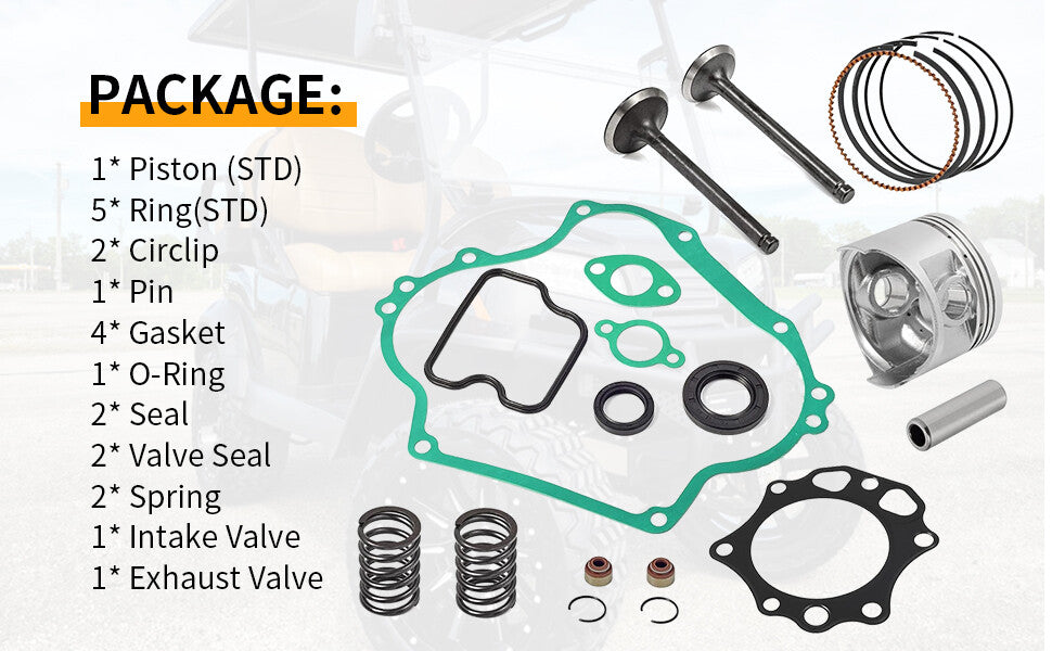 Piston & Ring Gasket Seal Rebuild Kit for Club Car DS (1992–2000)