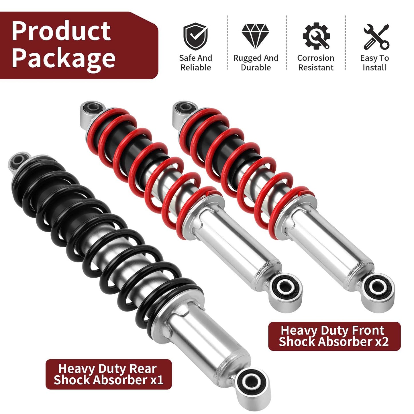 3Pcs Shock Absorbers for Honda Sportrax 250 (2001–2007)