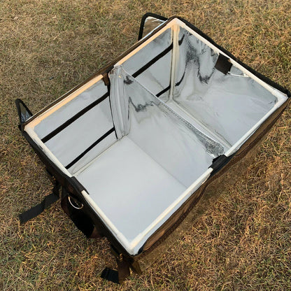 62L Insulated Food Delivery Bag for Pizza Takeaway Storage + Rear Rack
