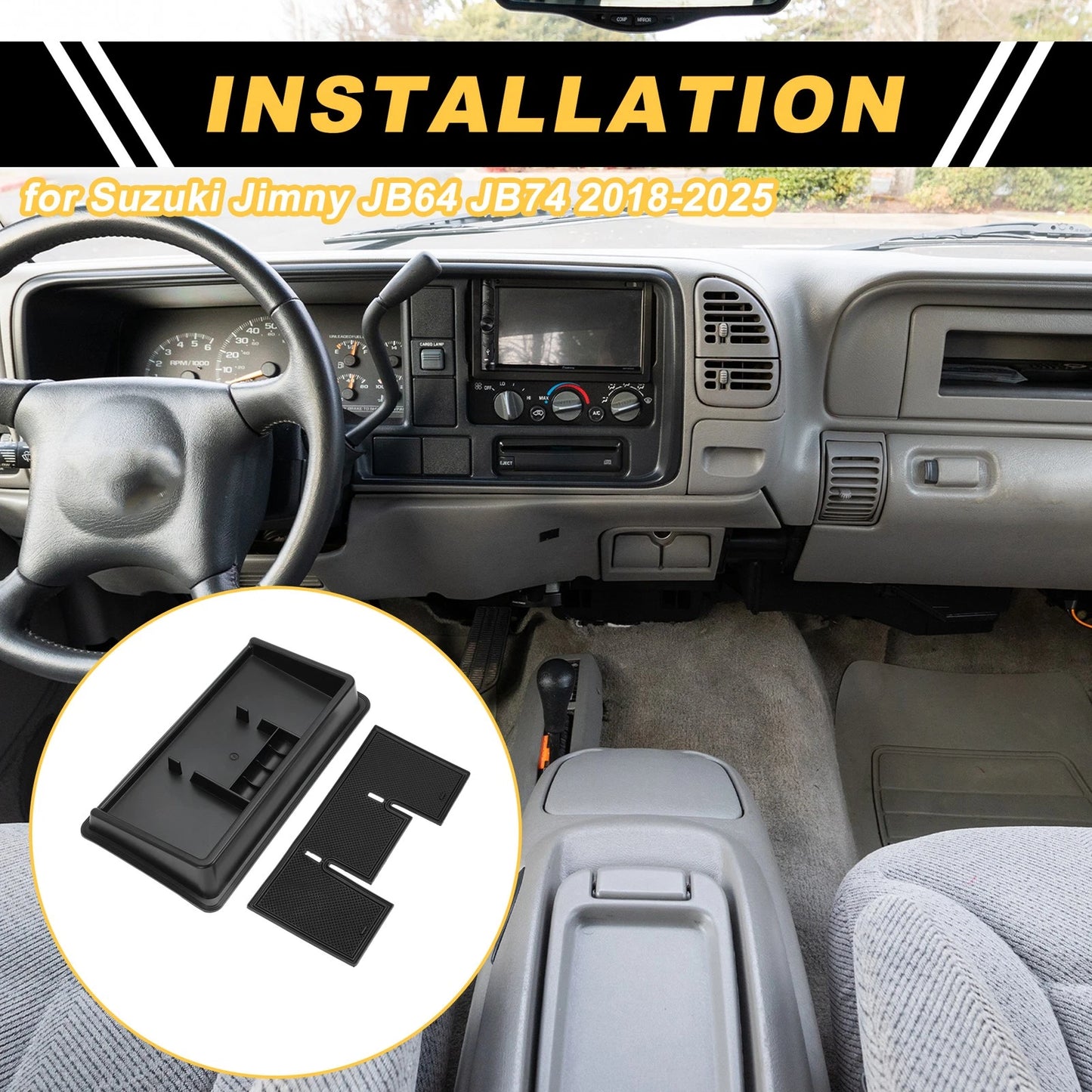 Center Console Armrest Organizer Tray for Suzuki Jimny JB64 JB74 (2018–2025)