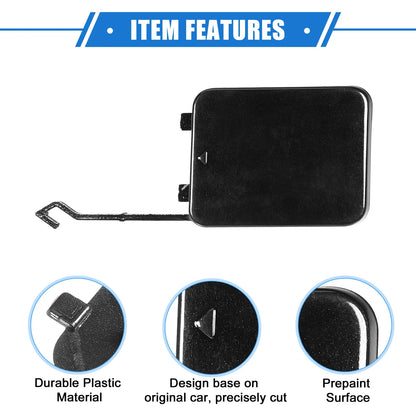 Tow Hook Cover for Mercedes-Benz W211 2002-2008 Plastic Black Rear Right