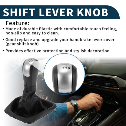 6 Speed Manual Gear Shift Knob with Cover for Skoda Octavia (2004–2012)