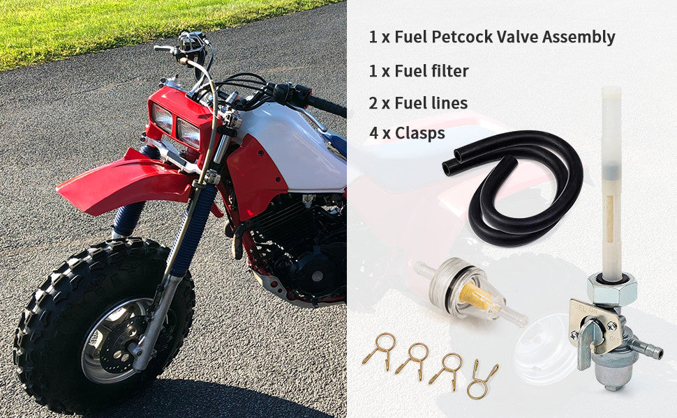 Fuel Petcock for Honda FourTrax TRX300 TRX250 TRX250X TRX200SX (1985–2000)