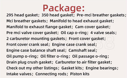 Engine Breather Gasket and Seal Kit for EZGO Golf Cart (295cc/350cc)