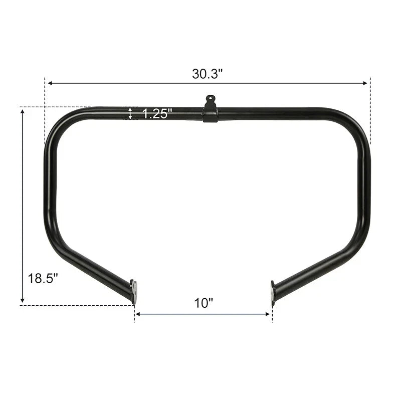 Black Highway Engine Guard Crash Bar Footpeg for Harley Electra Glide (09-24)