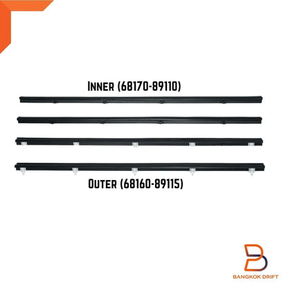 Outer Inner Weatherstrip Door Seal for Toyota Hilux 4Runner (1984-1988)
