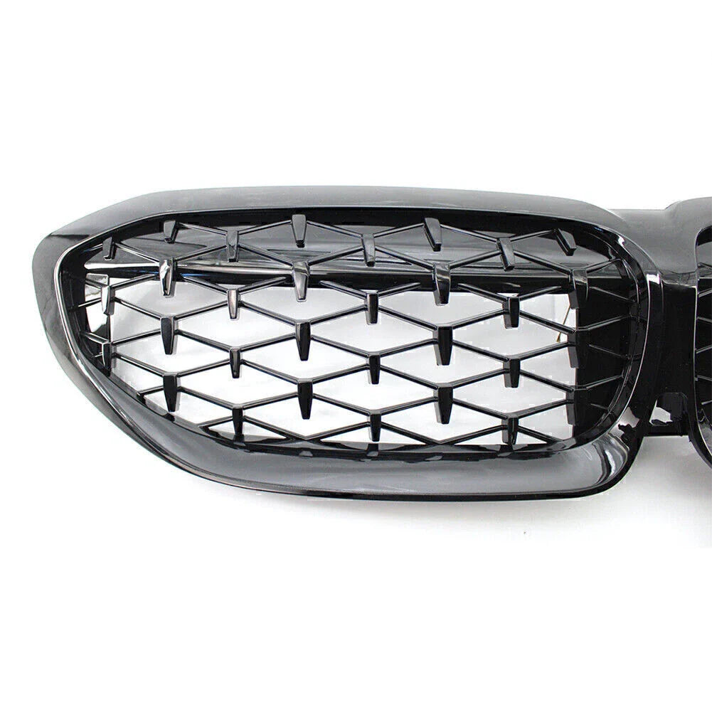 Front Bumper Upper Mesh Grille for BMW 3 Series G20 (2019-2022) Glossy Black