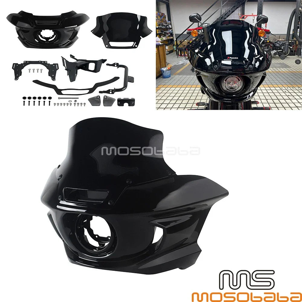 Front Headlamp Fairing w/Windshield for Harley Softail Low Rider S FXLRS (2018-2023)