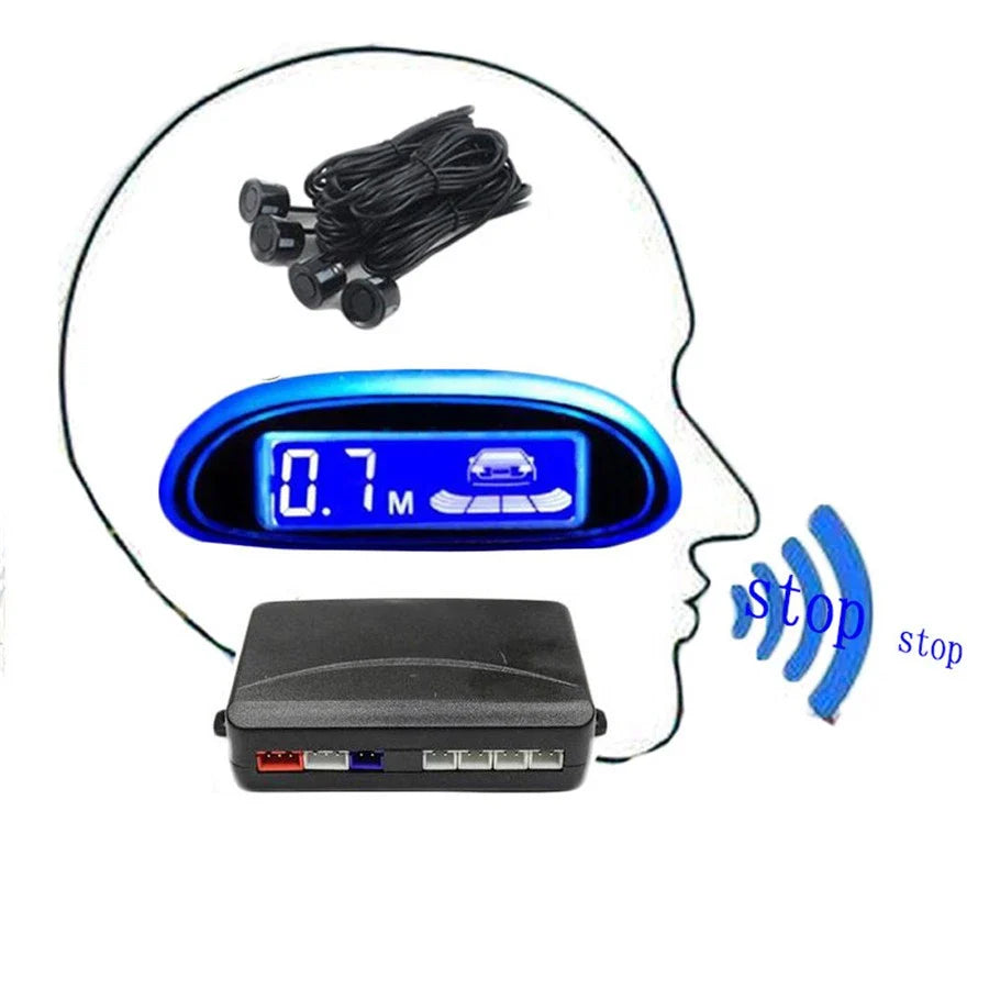 22mm Parking Voice Alarm Kit with 4 Sensors for Car Radar Display (AU)