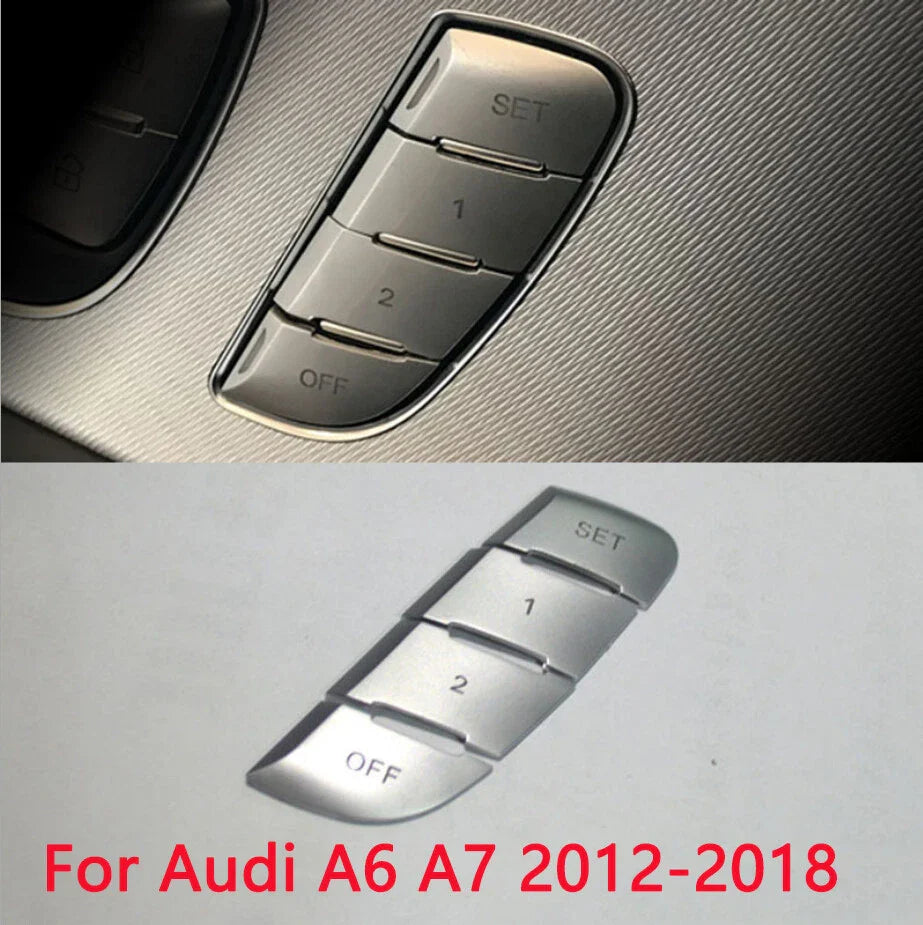 Seat Memory Buttons Sequins Cover Trim for Audi A6 C7/S6/RS6/A7/S7/RS7 (2010–2017)
