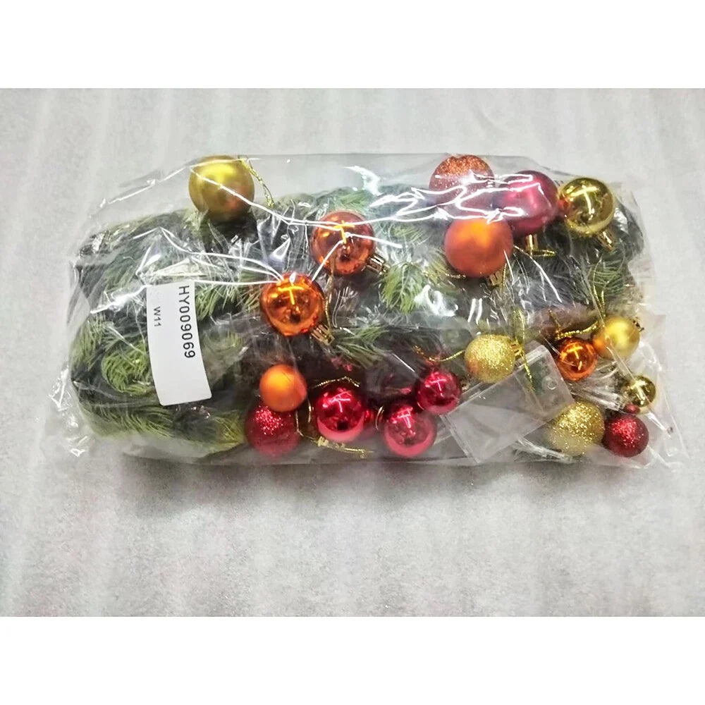 Christmas Garland w LED Light for Decor Outdoor Indoor Mantle Stairs Fireplace