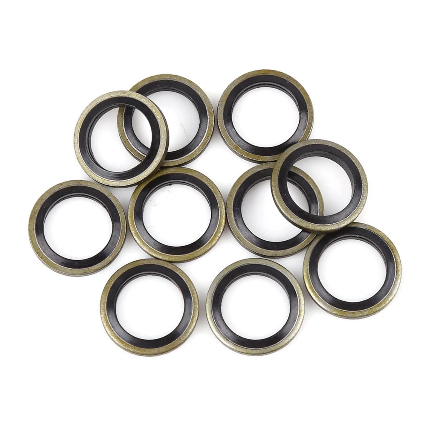 10pcs M12 Bronze Tone Oil Drain Crush Washers for Universal Applications