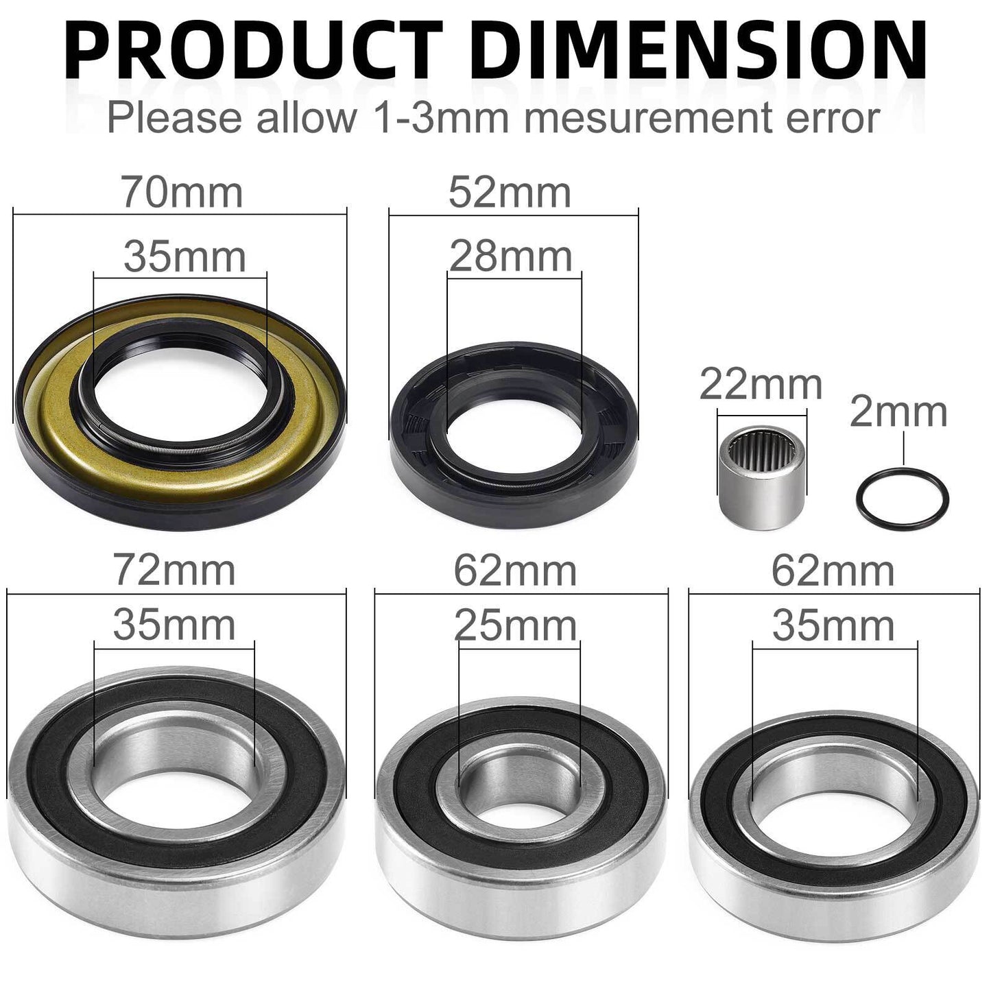 Rear Differential Bearing with Seal Kit for Can-Am Outlander 500 (2015)
