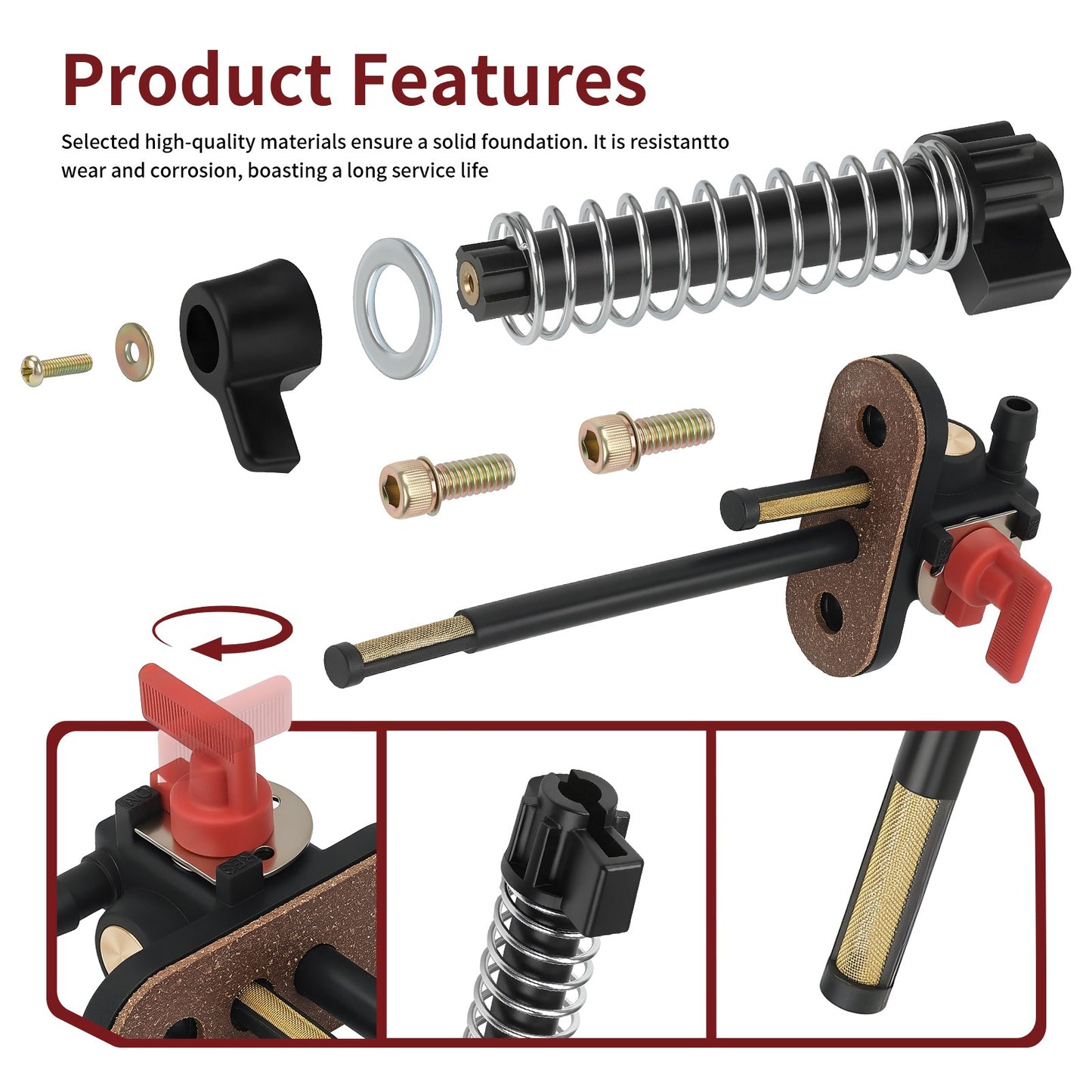 Fuel Valve Shutoff Petcock for Polaris Sportsman 400, Scrambler 500 (1996–2002)
