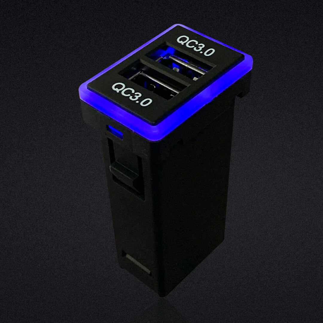 36W USB Port QC3.0 Charger for Toyota Camry/Corolla/Sequoia/Mits Outlander