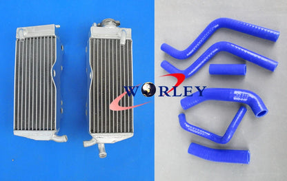 Aluminum Radiator with Blue Hoses for Honda CR250R (1990–1991)