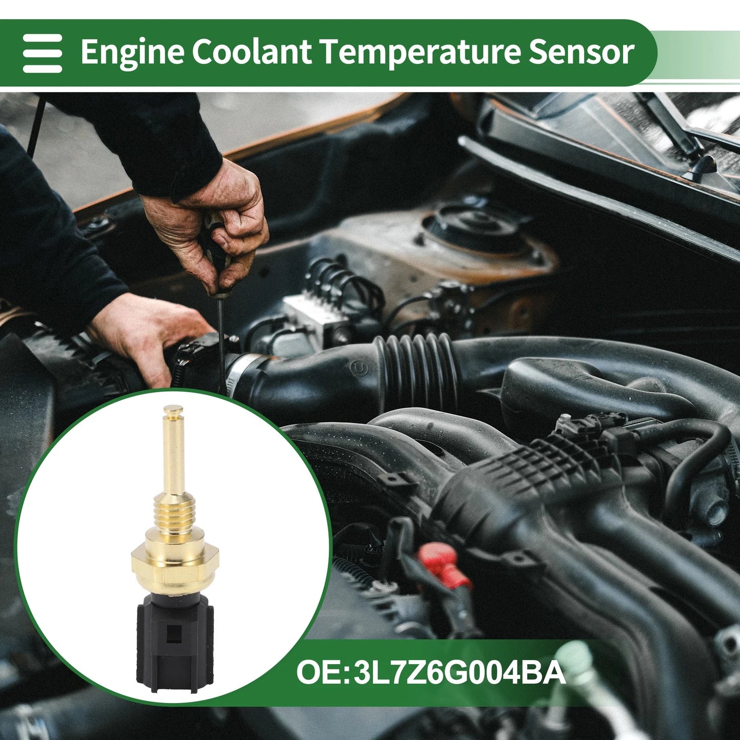 Engine Coolant Temperature Sensor No. 3L7Z6G004BA for Ford F-450 Super Duty (2019)