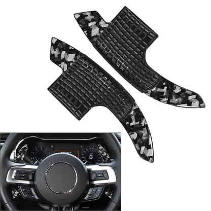 Red Carbon Fiber Steering Wheel Shift Paddle Extension for Ford Taurus (2010–2019)