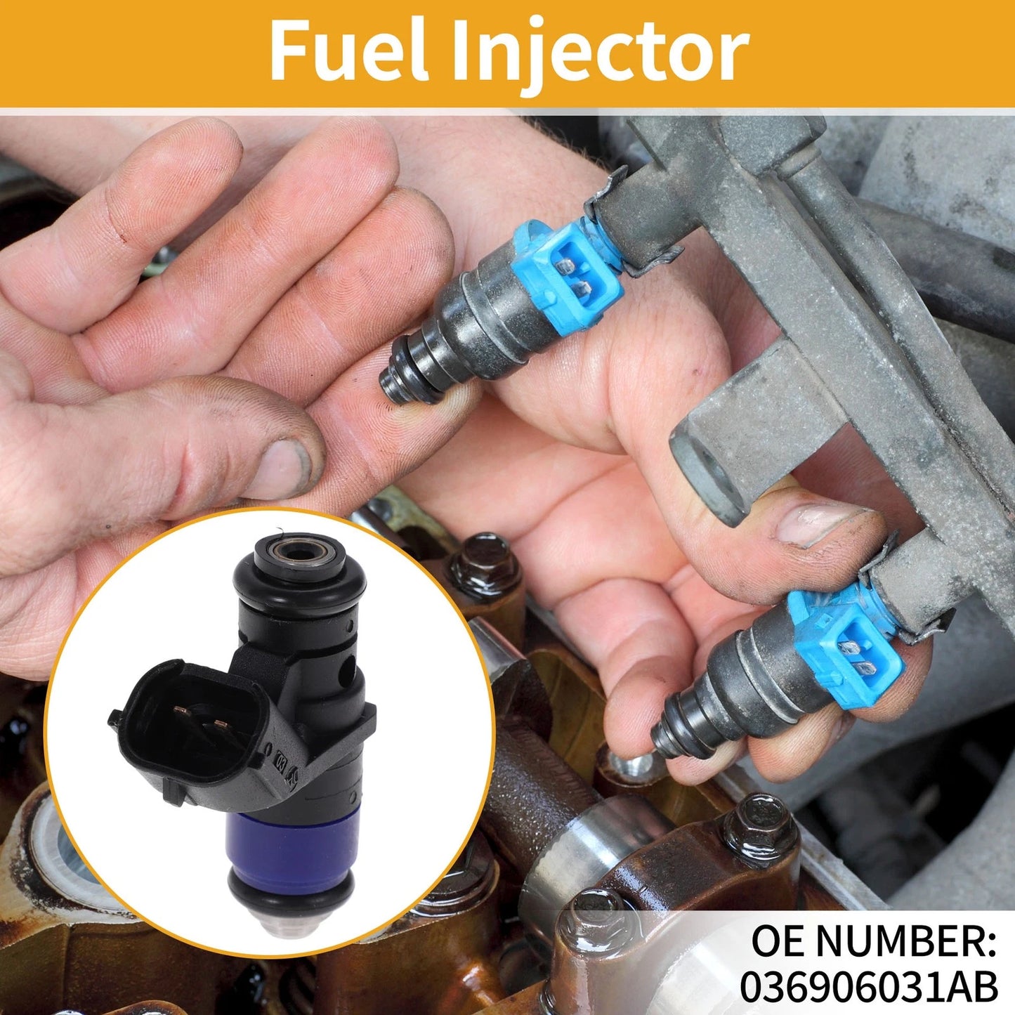 1 Pc Fuel Injector No.036906031AB for VW Polo 1.4 (2001–2008)
