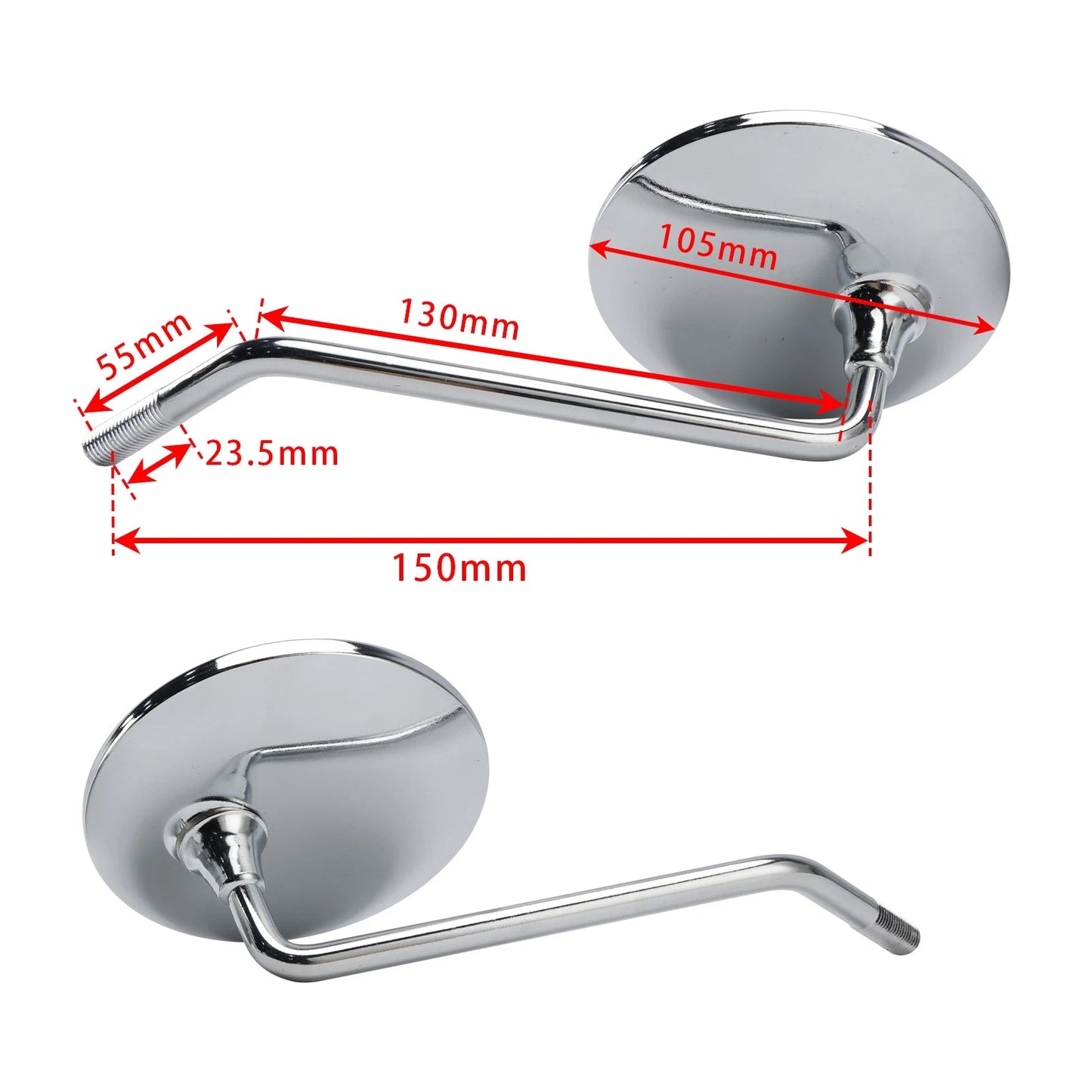 Pair of mirrors for Honda CB700 (1970–1990)