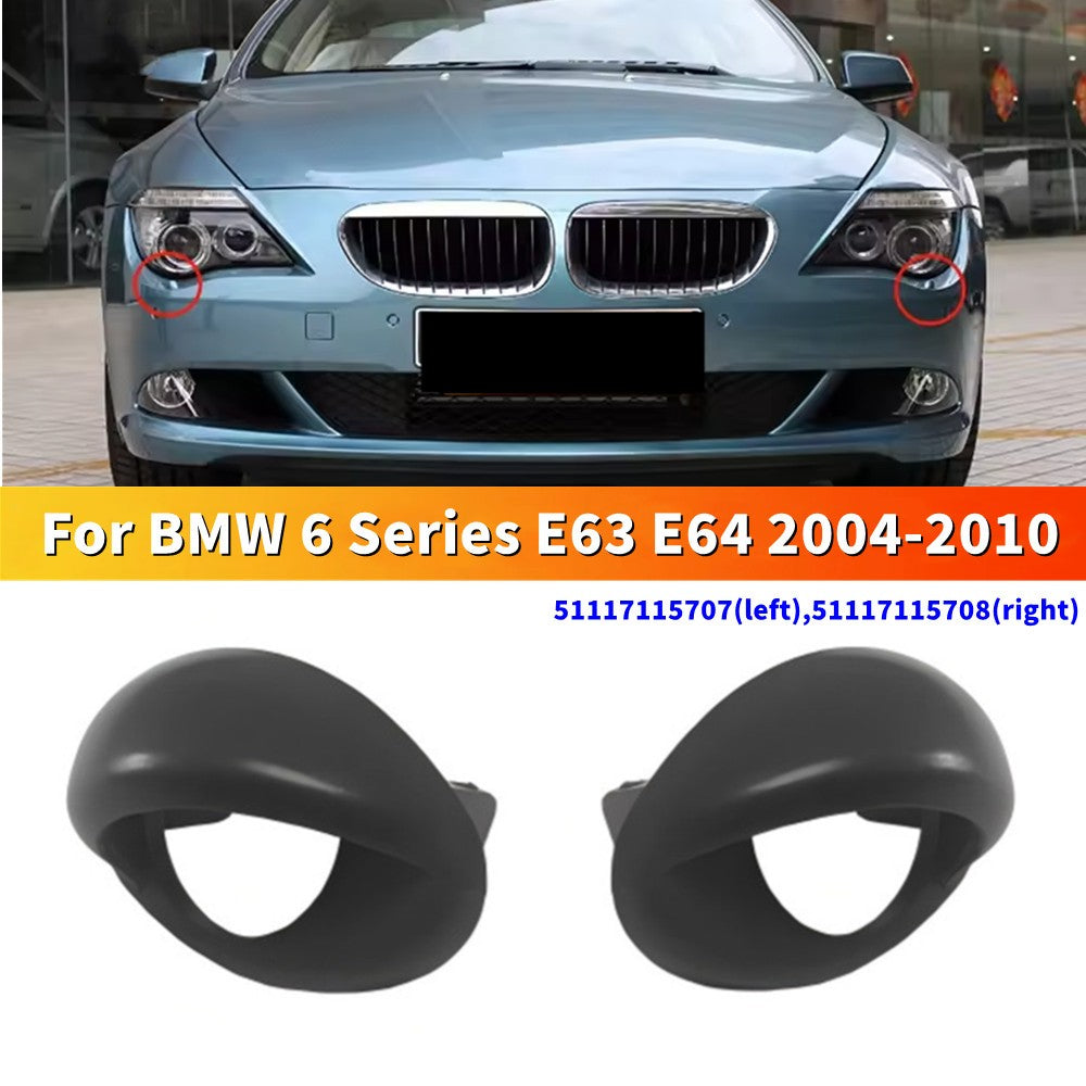 Set of 2 Headlight Washer Cover Caps for BMW 6 Series E63 E64 (2004–2010)