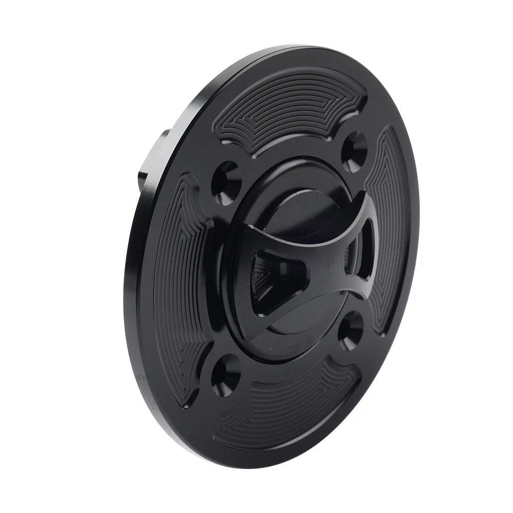 CNC Black 4-Hole Gas Fuel Tank Cap Cover for DUCATI Panigale V4/S/R (2018-2021)