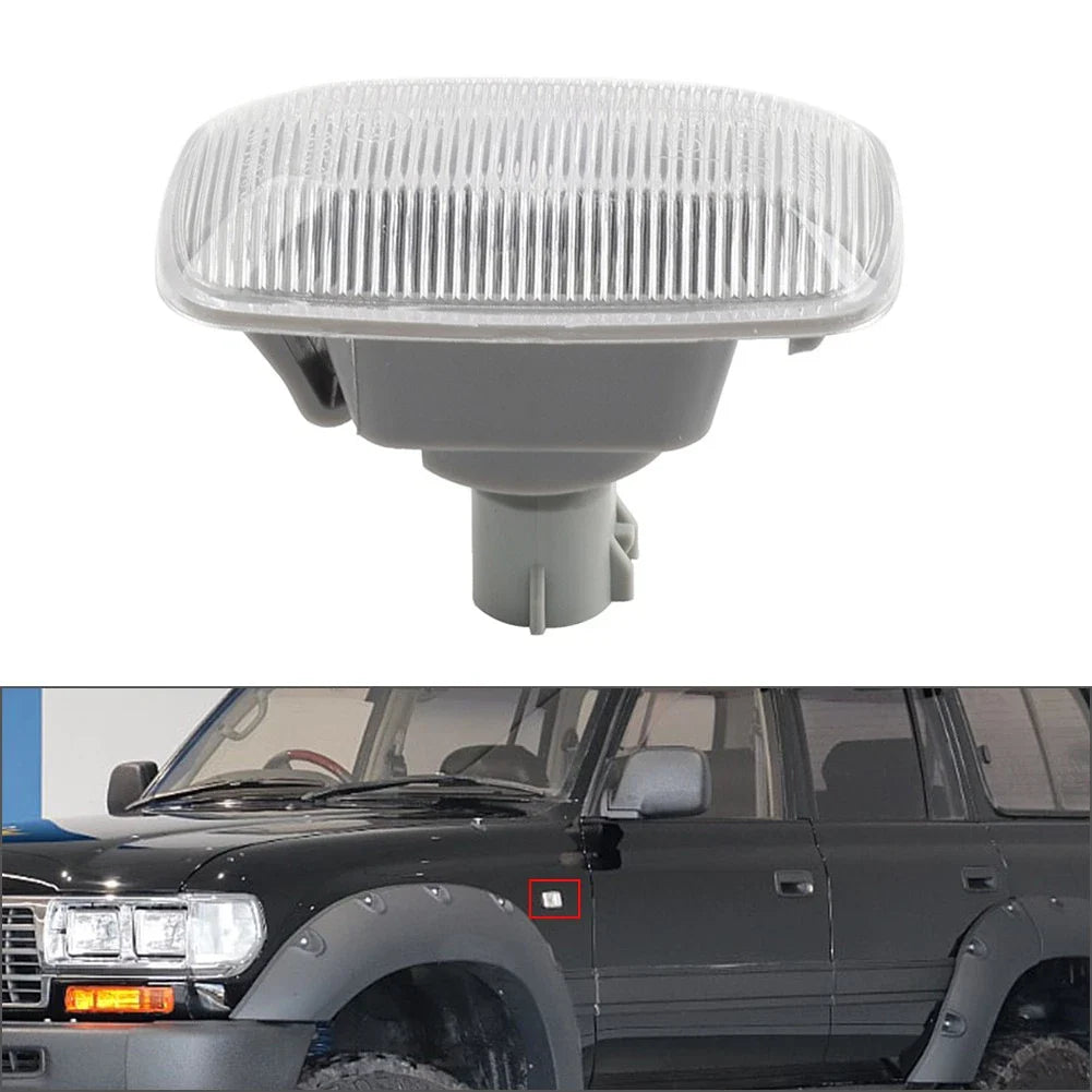 Clear Side Fender Marker Light for Toyota Land Cruiser 70-100 Series