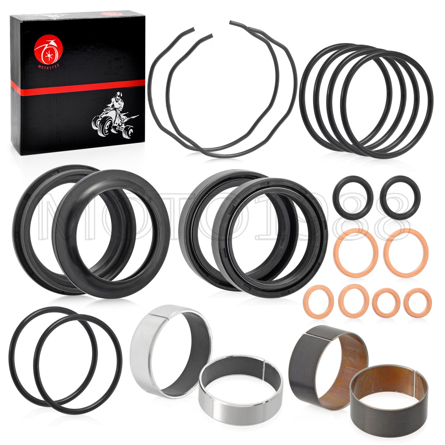 Fork Bushing Dust Oil Seals Kit for Suzuki GSX-R600 GSX-R750 GSF1200 (2001–2008)