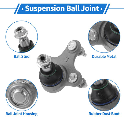2X Front Lower Ball Joints for VW Caddy (2004–2015) No.K500016/K500030/5Q0407365A