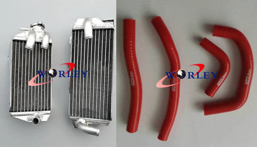 Aluminum Radiator & Silicone Hose Set for Honda CRF450R (2017–2018) RED