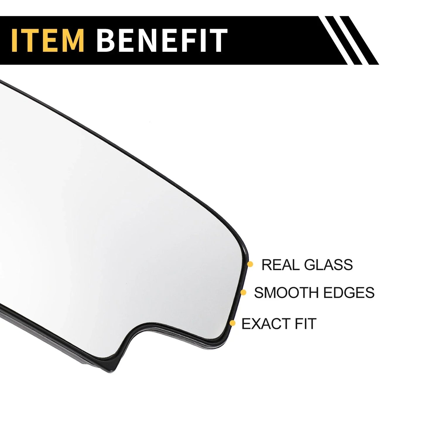 Heated Left Side Mirror Glass for Chevrolet Silverado 2500 3500 HD (2007-2014)