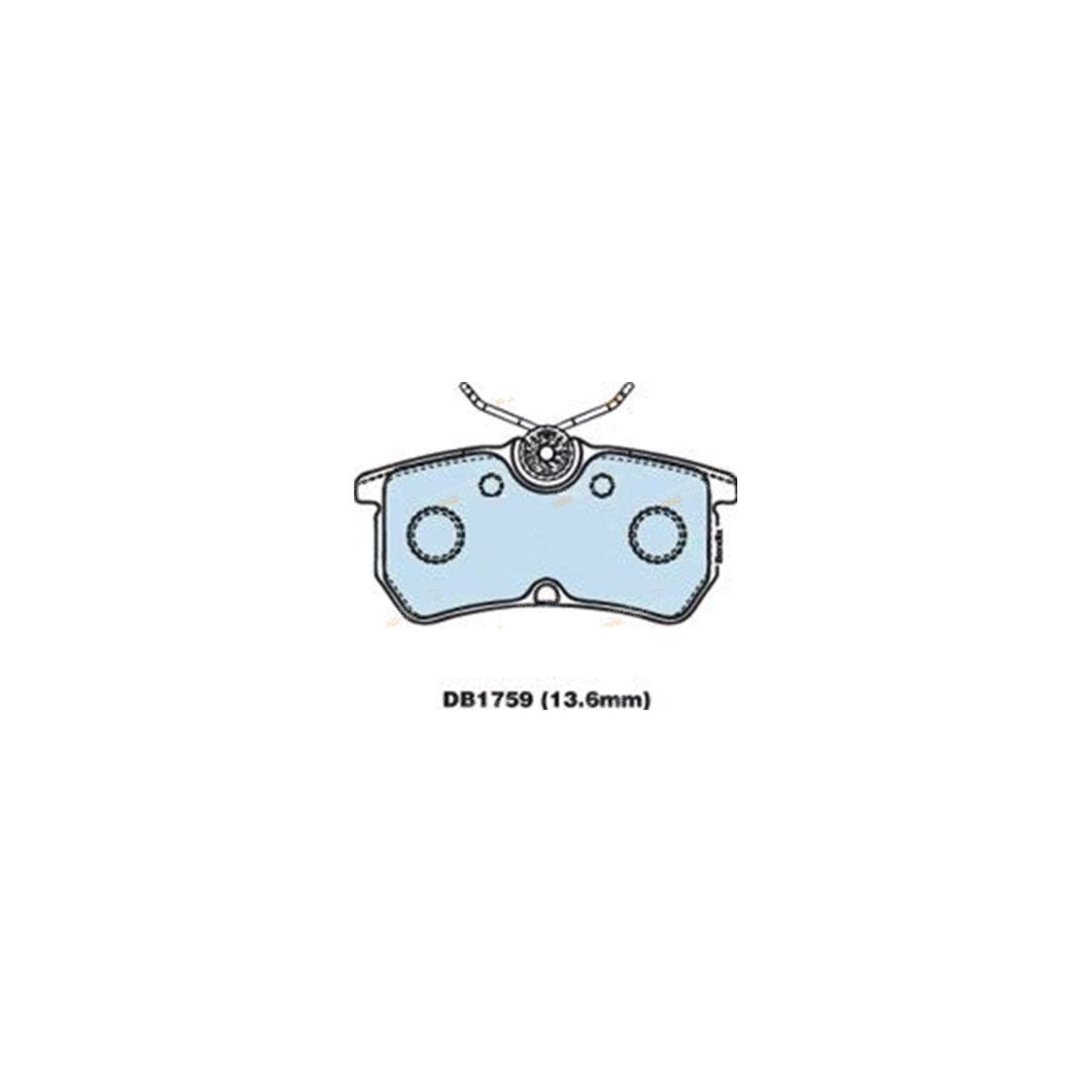 Set of 4 Rear Disc Brake Pads for Ford Fiesta WQ (2007–2008)
