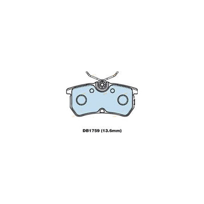 Set of 4 Rear Disc Brake Pads for Ford Fiesta WQ (2007–2008)