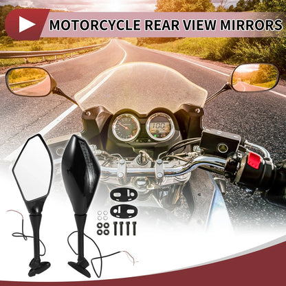 Set of 2 Motorcycle Rear View Mirrors for Honda CBR600RR (2003-2014)
