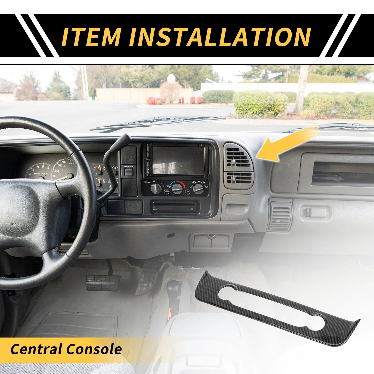 Carbon Fiber Pattern Navigation Adjustment Button Panel for Ford Maverick (2022–2024)