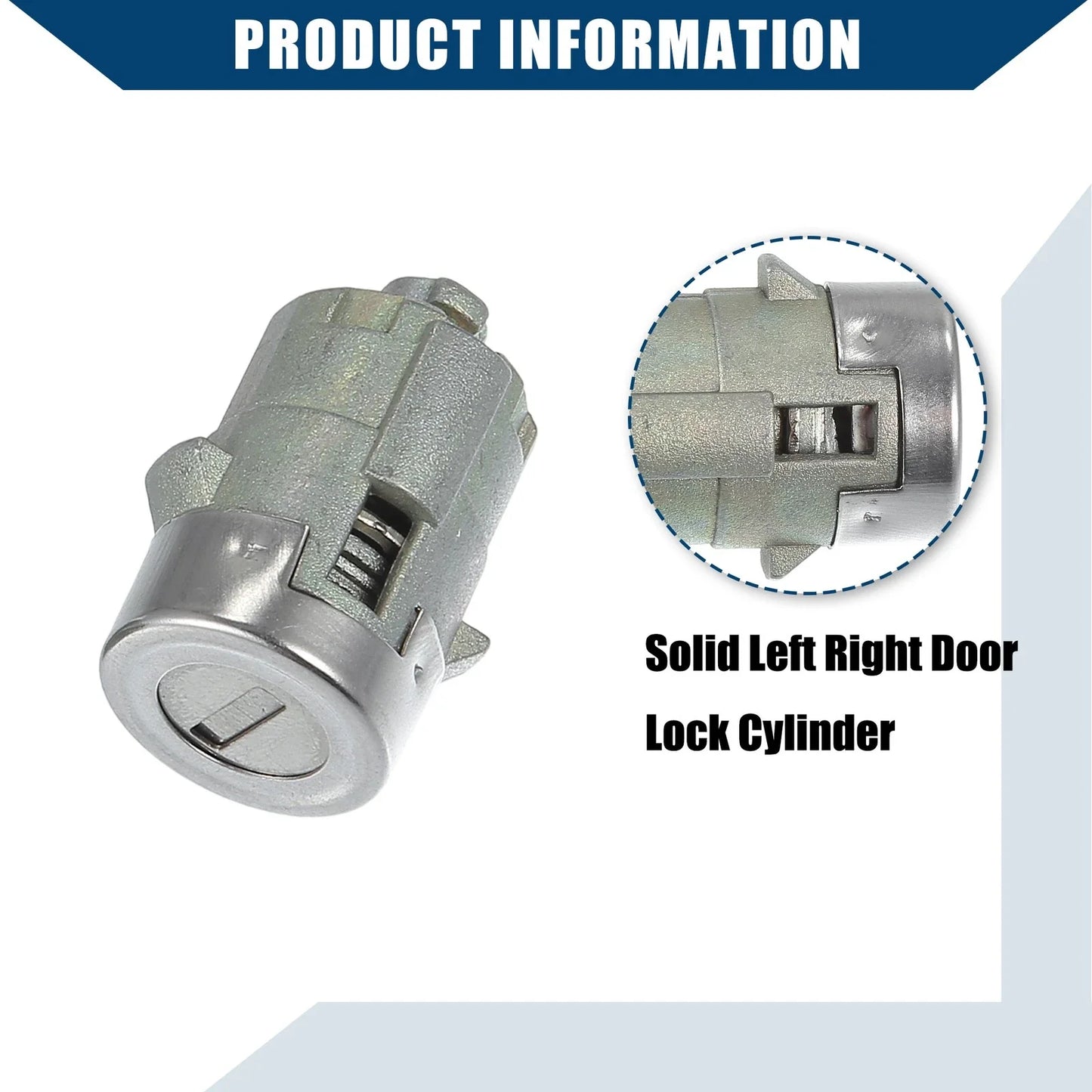 Front LH RH Door Lock Cylinder w/Key for Chevy GMC Cadillac (2000-2006)