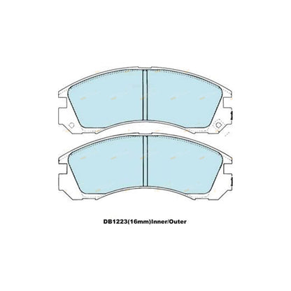 Set of 4 Front Disc Brake Pads for Mitsubishi Challenger (1998–2007)