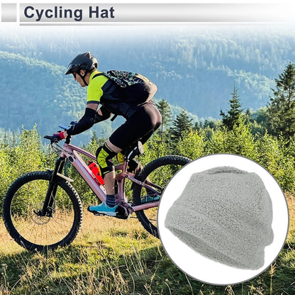 Cycling Hat for Universal Fit (1 Pcs) - Light Gray Polar Fleece