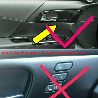Inner Door Handle Panel Cover Trim 4Pcs for Honda Accord (2013–2017)