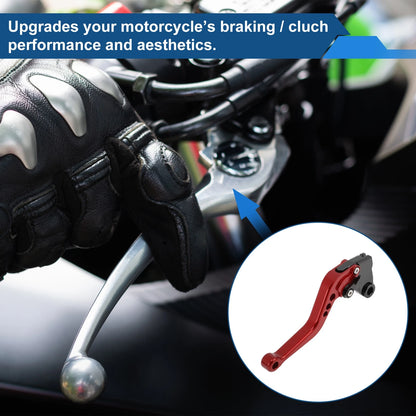 Adjustable Short Brake Clutch Lever for Kawasaki ZX6R/ZX636R/ZX6RR (2000–2004) Red