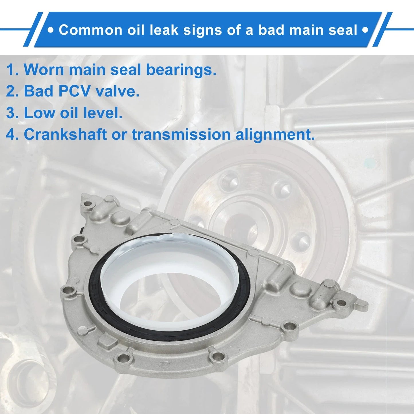 1 Pc Rear Crankshaft Oil Seal with Flange for BMW X5 550i (2007-2013)