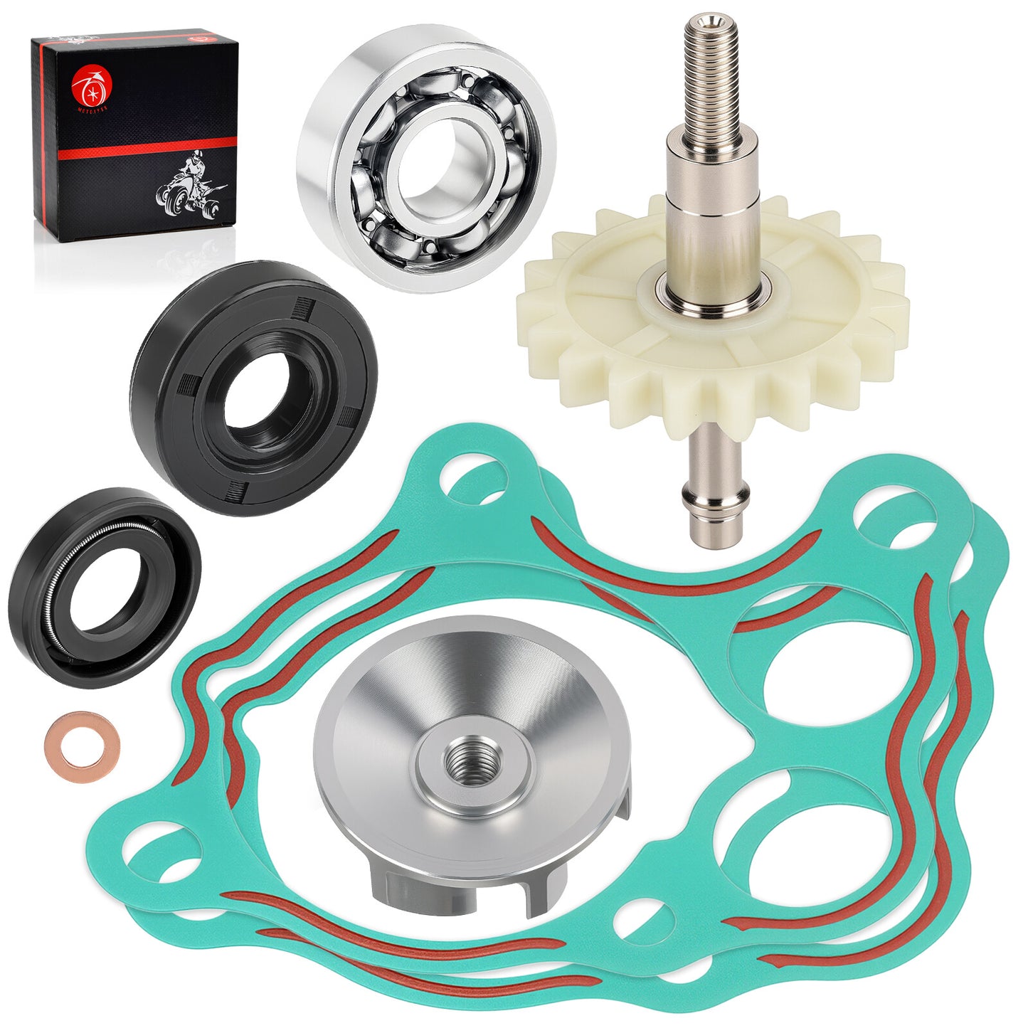 Water Pump Impeller Shaft Gear Kit for Honda CR500R (1986–2001)