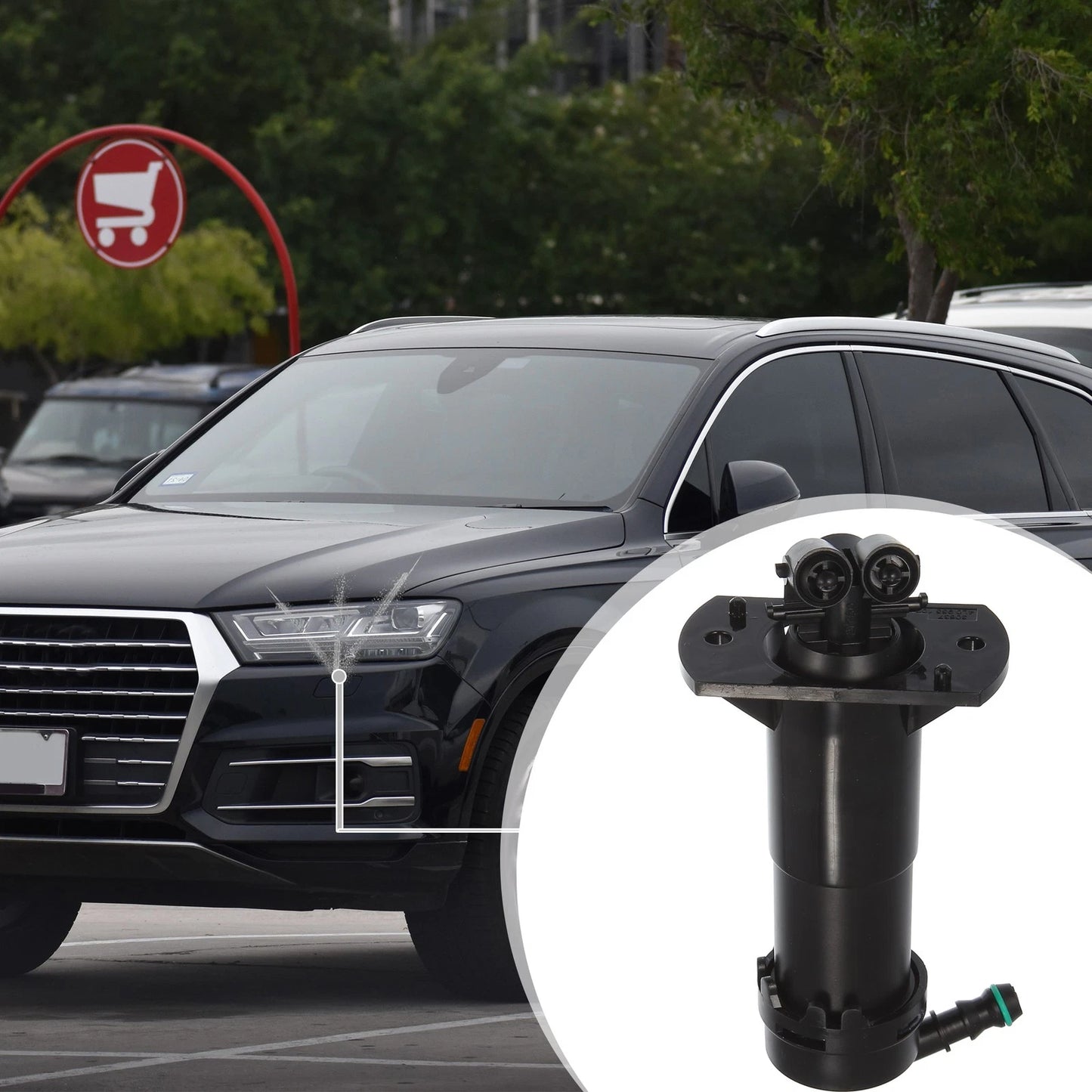 Front Right Headlight Washer Nozzle for Audi Q7 (2011–2015) 8R0955985A