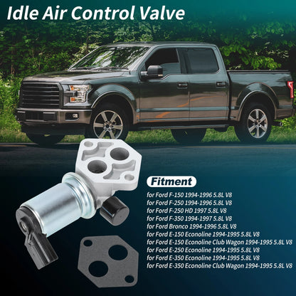 Idle Air Control Valve w/ Gasket for Ford F-150 F-250 (1994–1996) No.F6TZ9F715HA