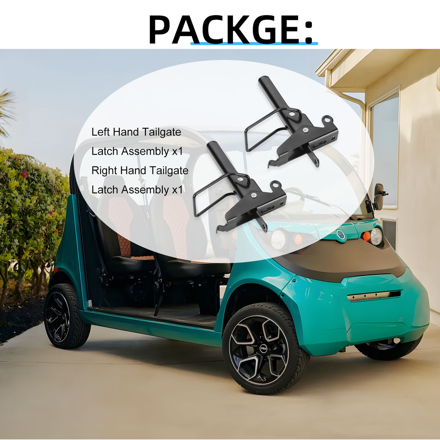 Set of 2 Tailgate Latch Assemblies for Polaris Ranger (400–800)