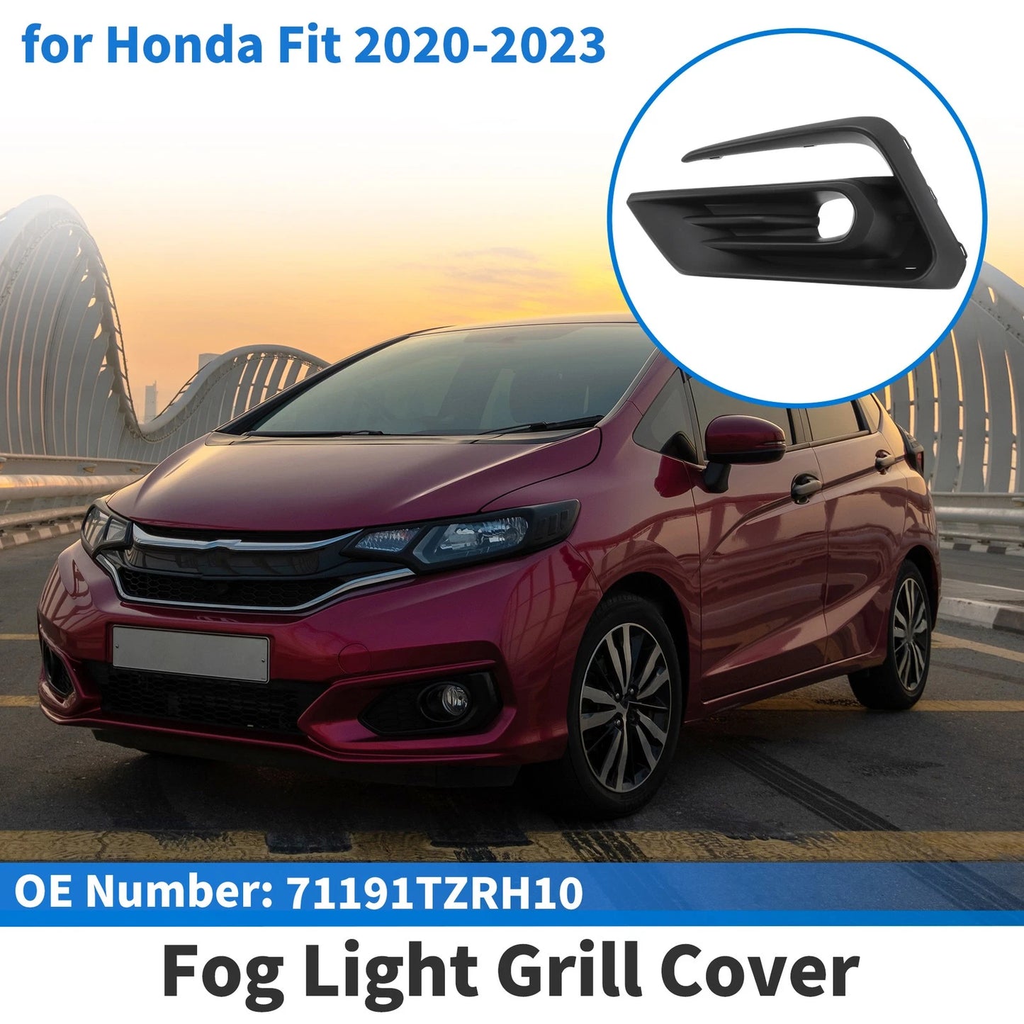 Front Left Fog Light Grill No. 71191TZRH10 for Honda Fit (2020–2023)